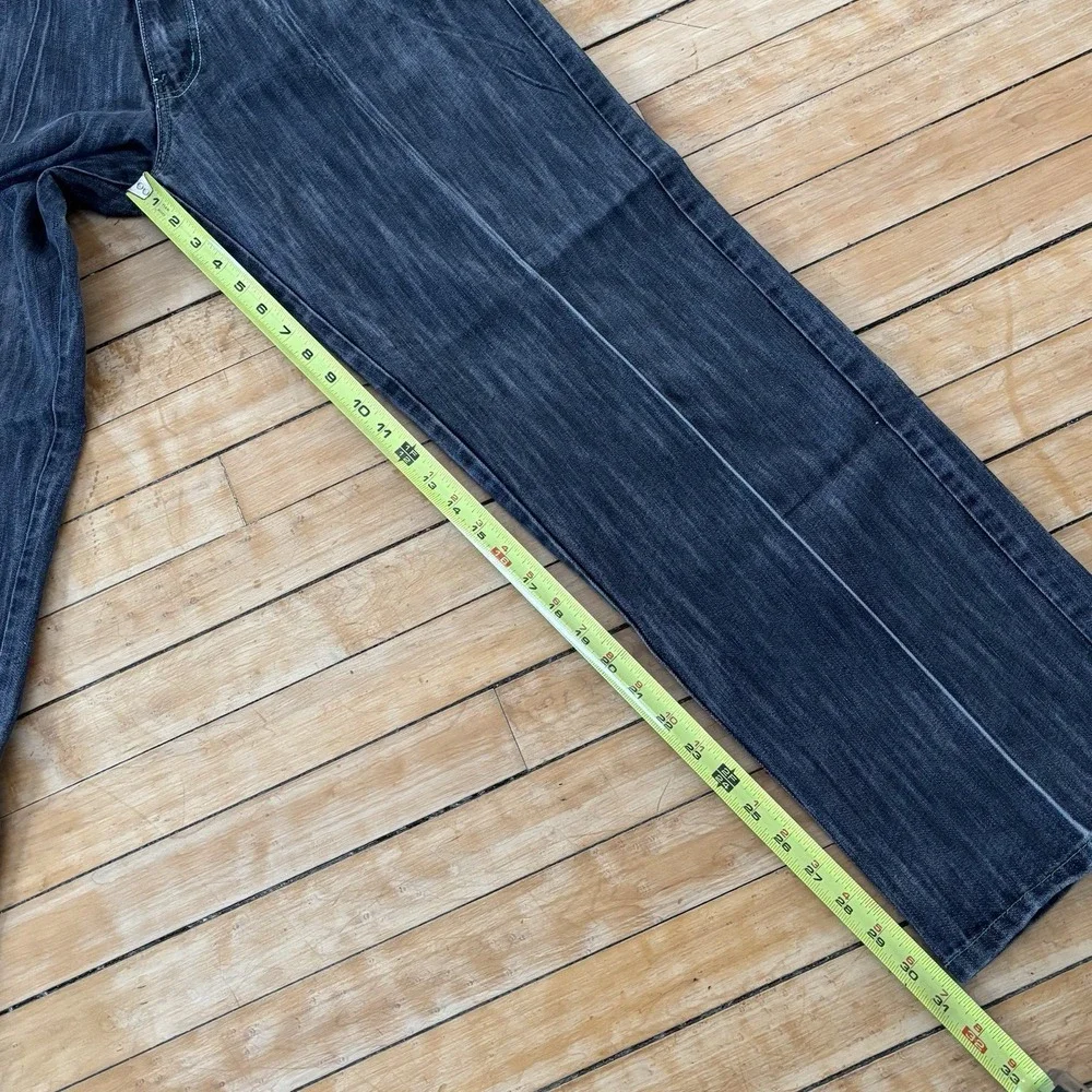 Y2K Risk Denim Baggy Skater Jeans Fits Mens 32x31 Black Faded Grunge Hip Hop